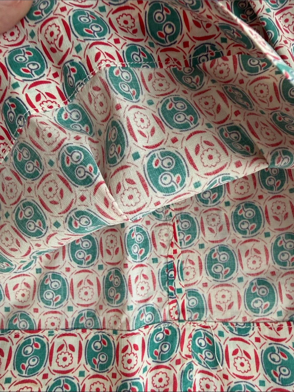 1930s 40s Vintage Cotton Child’s Dress Cutter Fabric Novelty Floral Print
